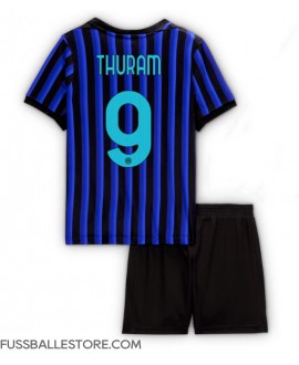 Günstige Inter Milan Marcus Thuram #9 Heimtrikotsatz Kinder 2025-26 Kurzarm (+ Kurze Hosen)